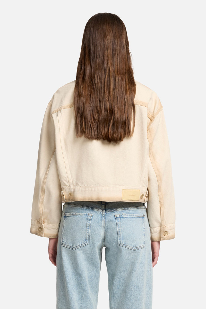 MANKIND Oli Cropped Trucker Jacket in Sand Beach 5