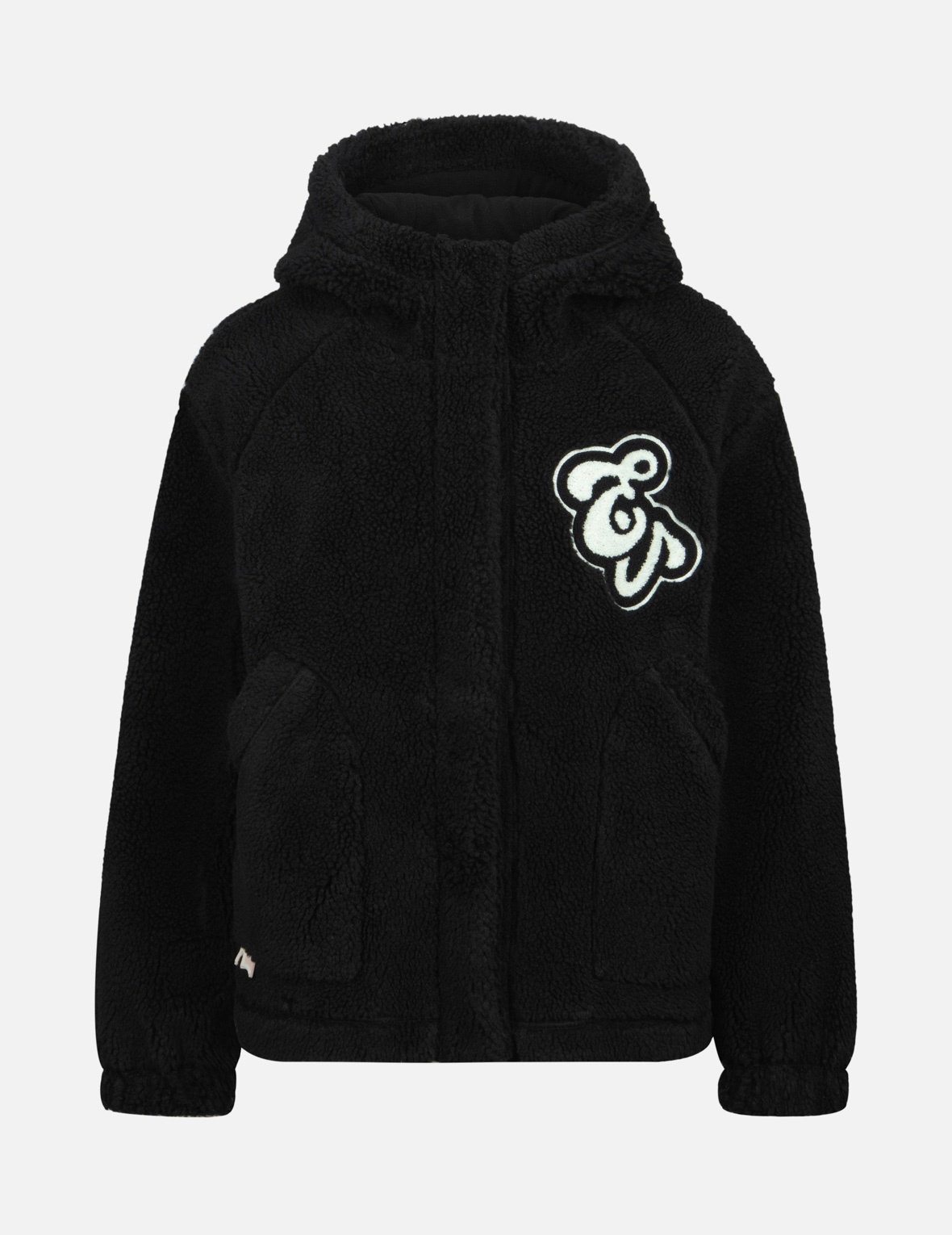 FLORAL JACQUARD OVERSIZED SHERPA FLEECE JACKET - 2