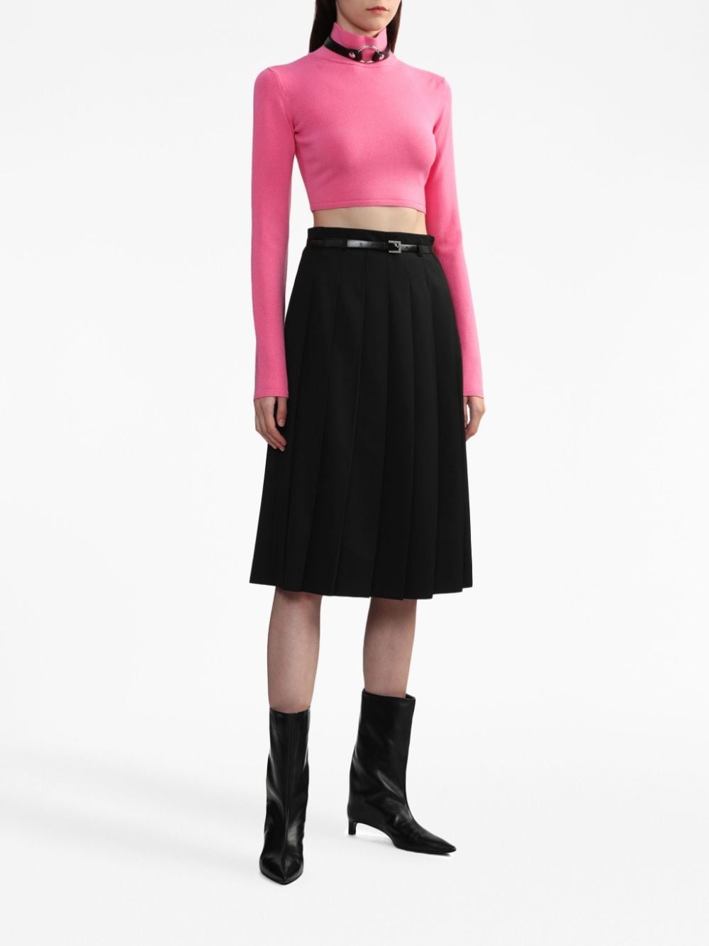 long-sleeve cropped jumper - 2