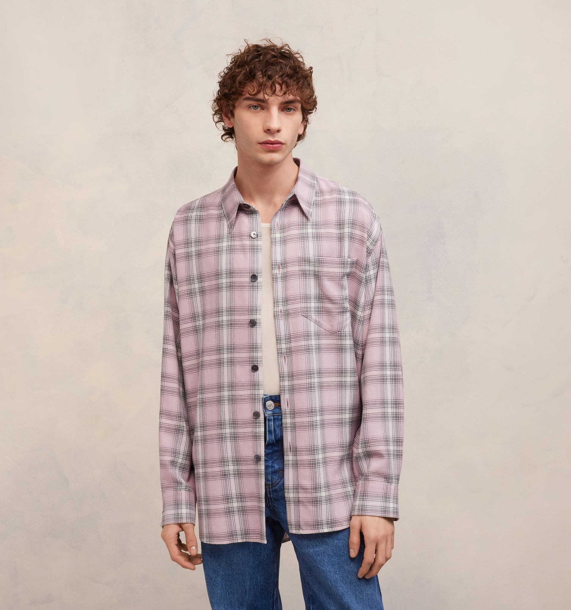 Oversize Overshirt With Patch Pocket - 1