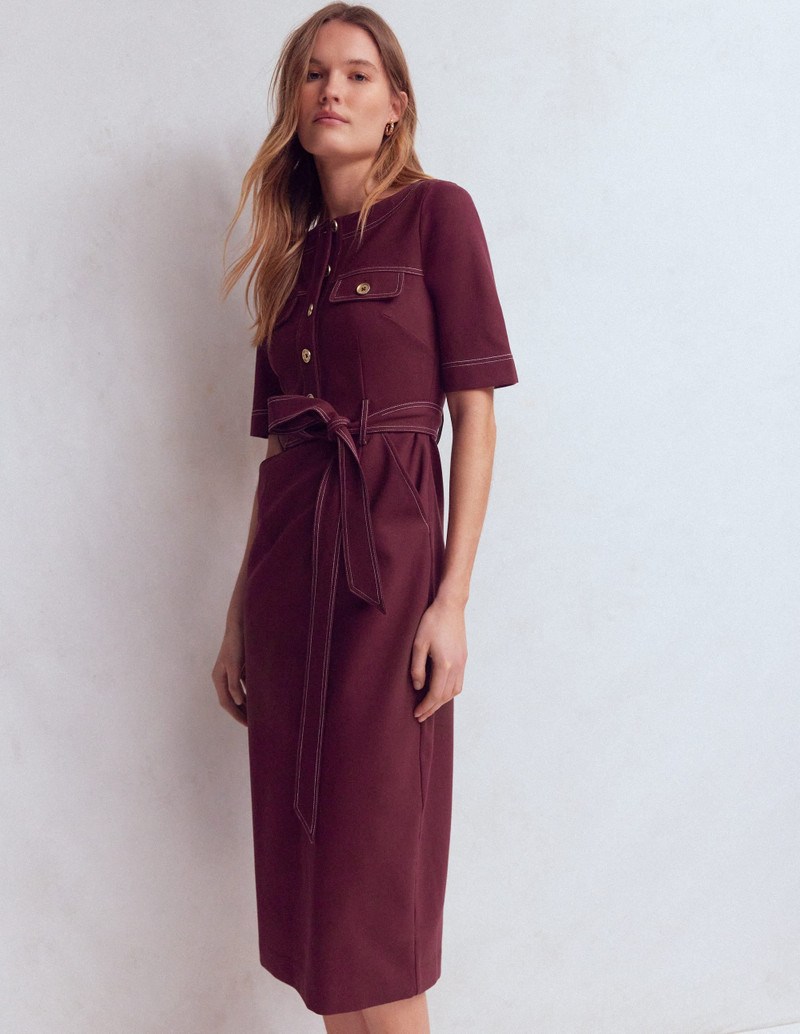 Bria Ponte Midi Dress-Deep Wisteria 5