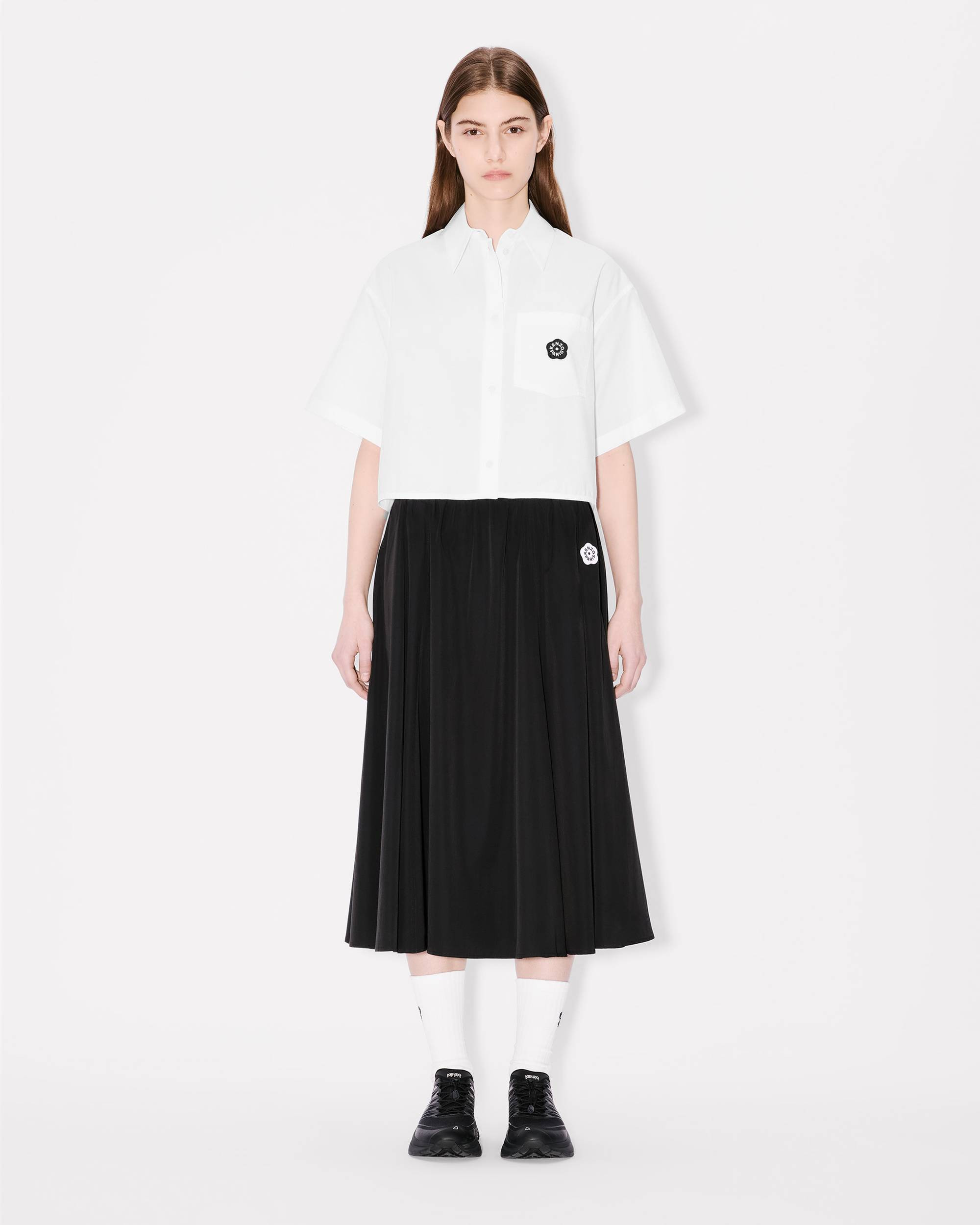 'Boke Flower 2.0' dropped shoulders shirt in cotton poplin - 5