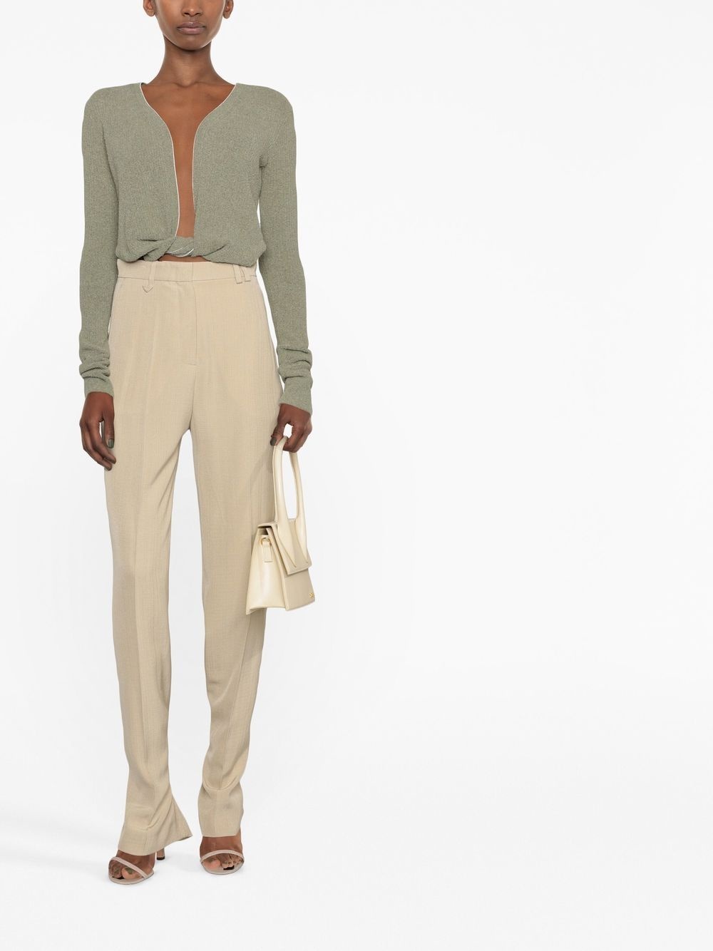 high-waisted tailored trousers - 2
