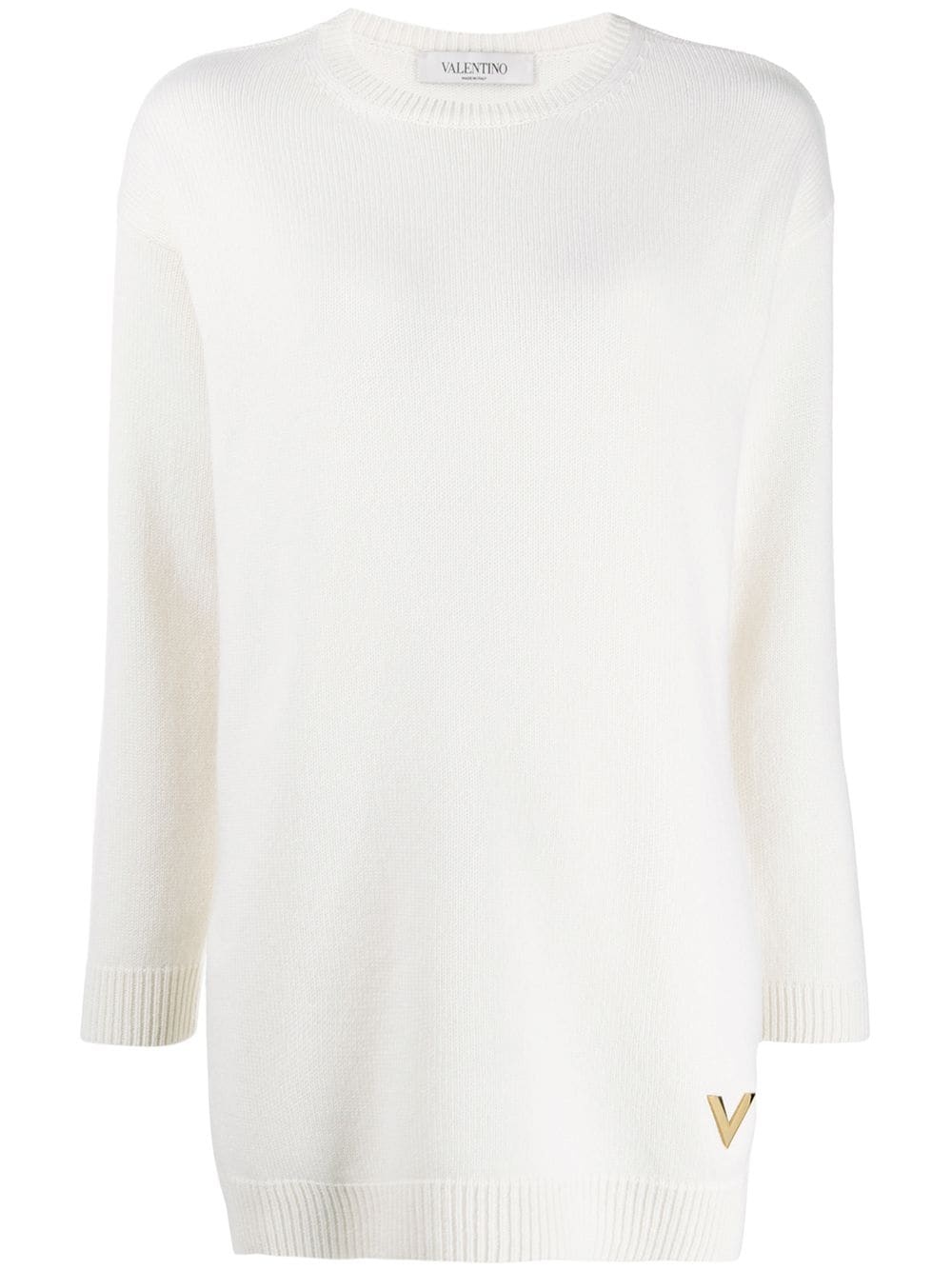 cashmere logo plaque jumper - 1