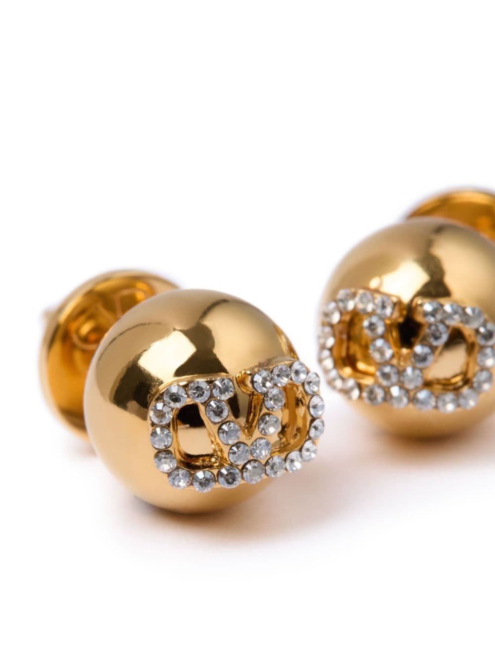VLogo Signature rhinestone earrings - 2