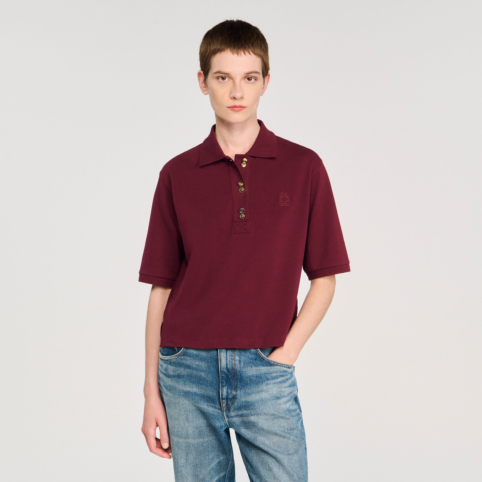 POLO SHIRT WITH DECORATIVE BUTTONS - 4