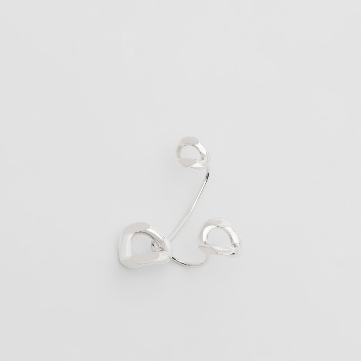 Palladium-plated Chain-link Ring Trio - 4