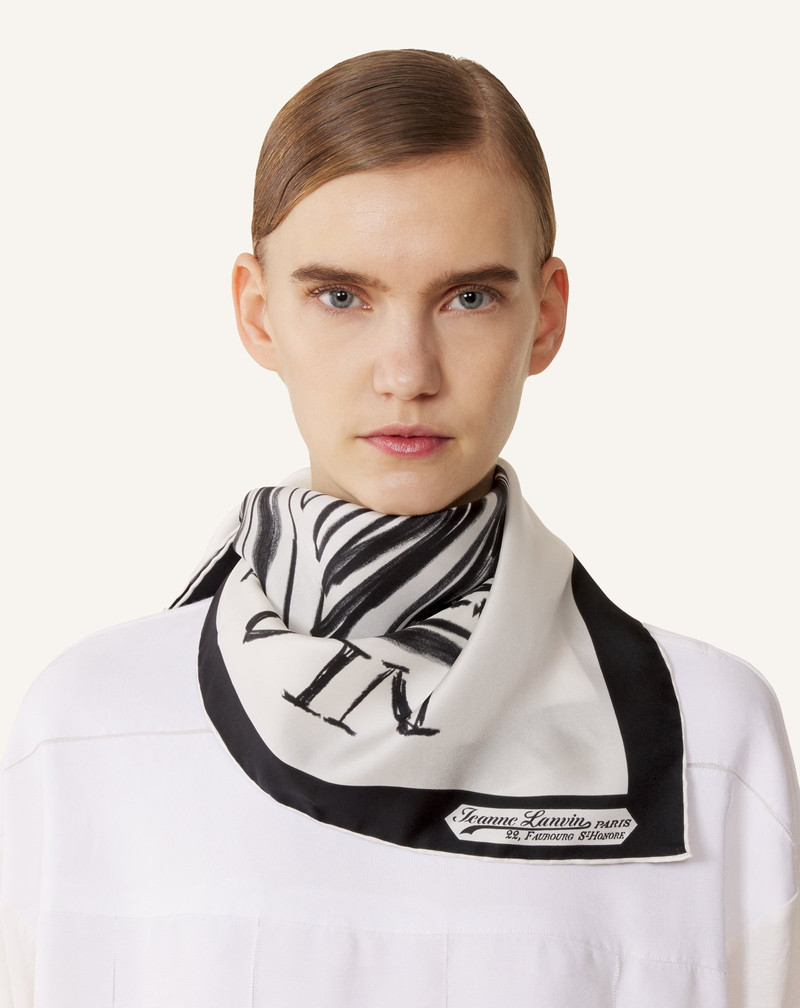 Lanvin MOTHER & CHILD PRINTED SILK SCARF outlook