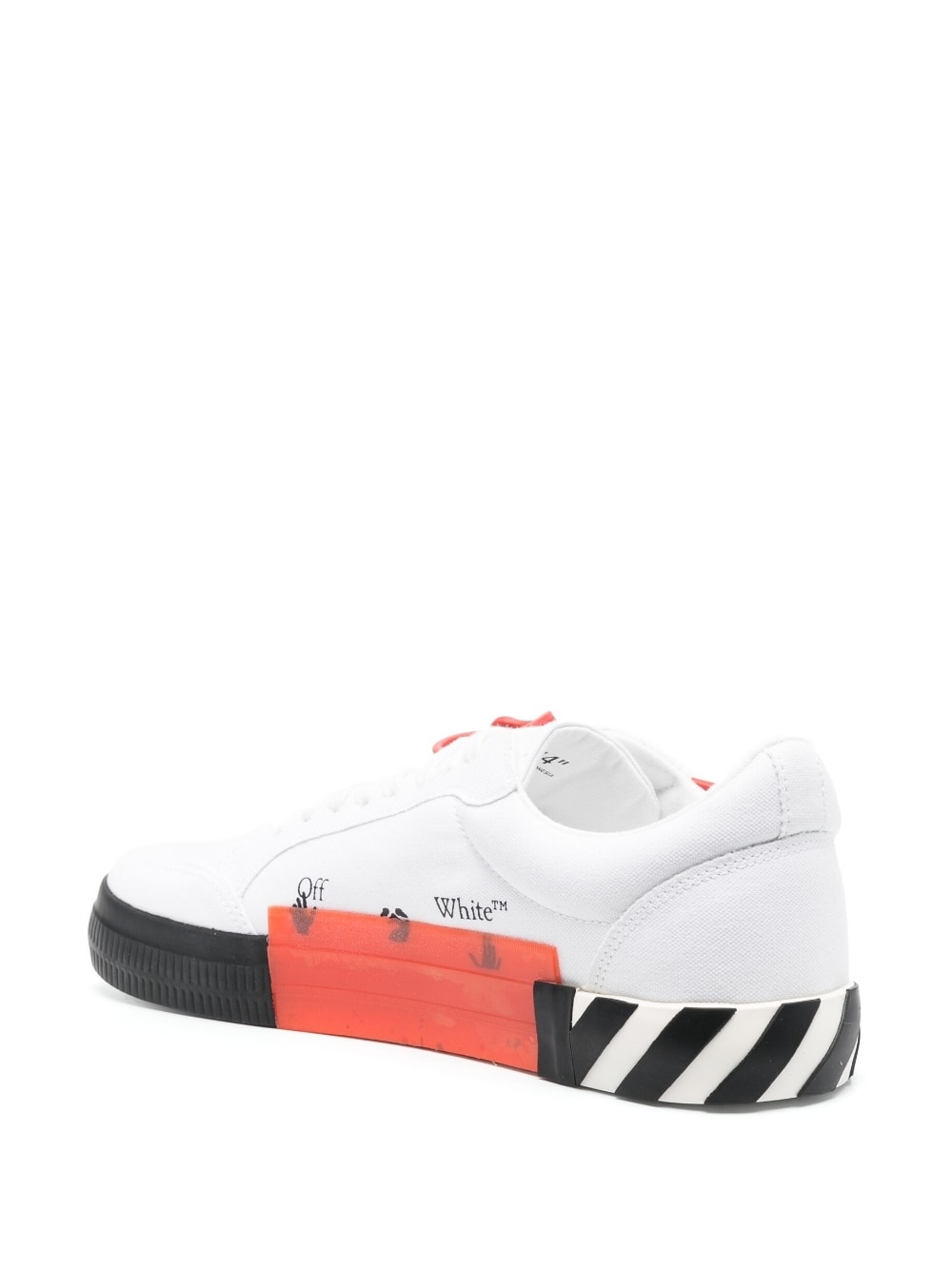 logo-print leather sneakers - 3