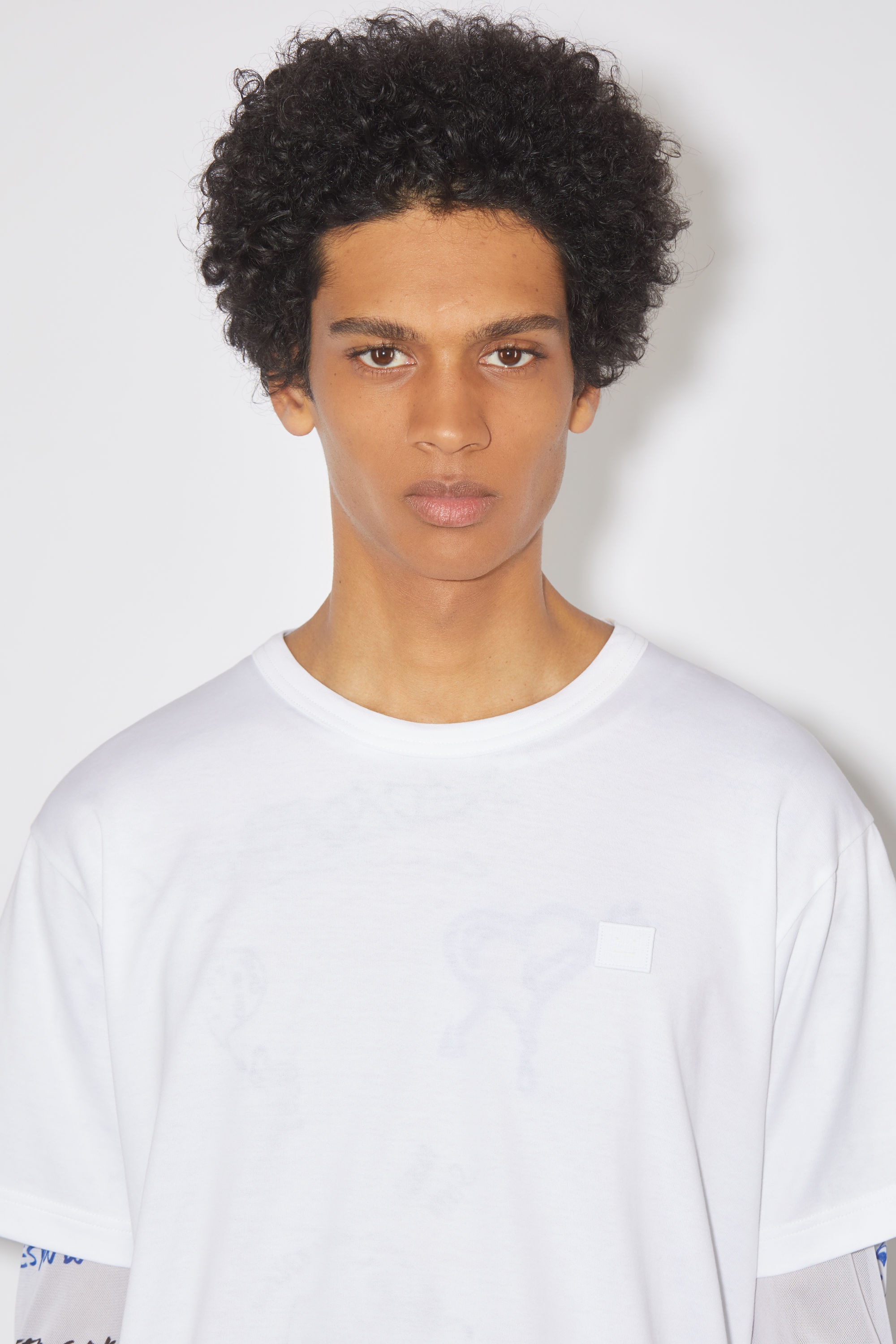 Crew neck t-shirt- Regular fit - Optic White - 4