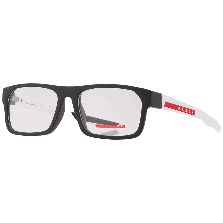 Prada Linea Rossa Demo Rectangular Men's Eyeglasses PS 08OV 14Q1O1 57 - 2