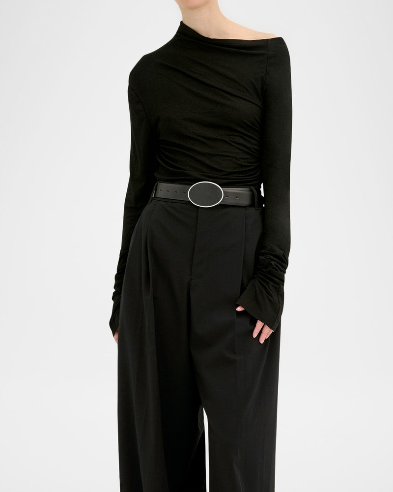 DÉHANCHE Flint Buckle Leather Belt outlook
