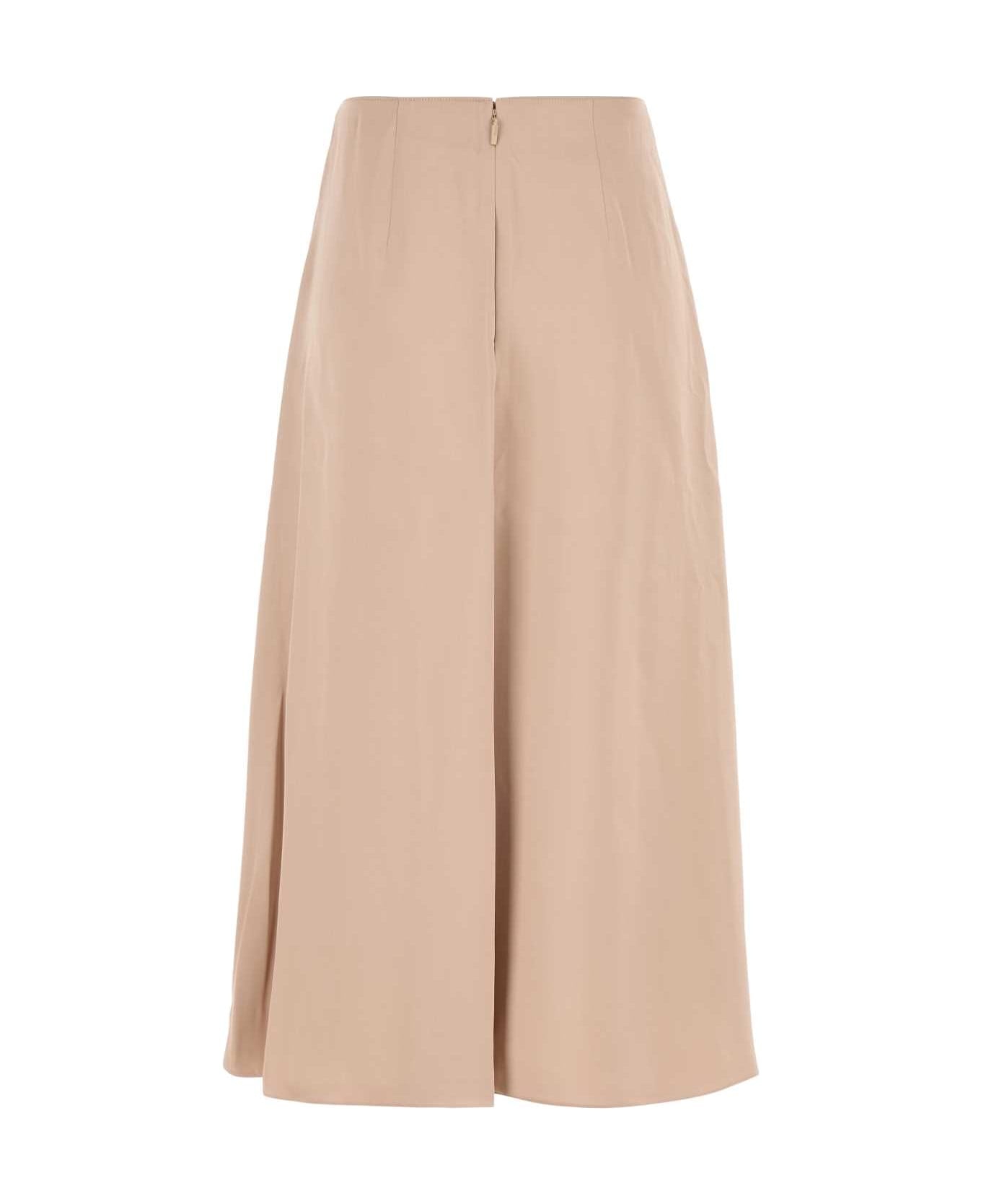 Beige Silk Skirt - 2