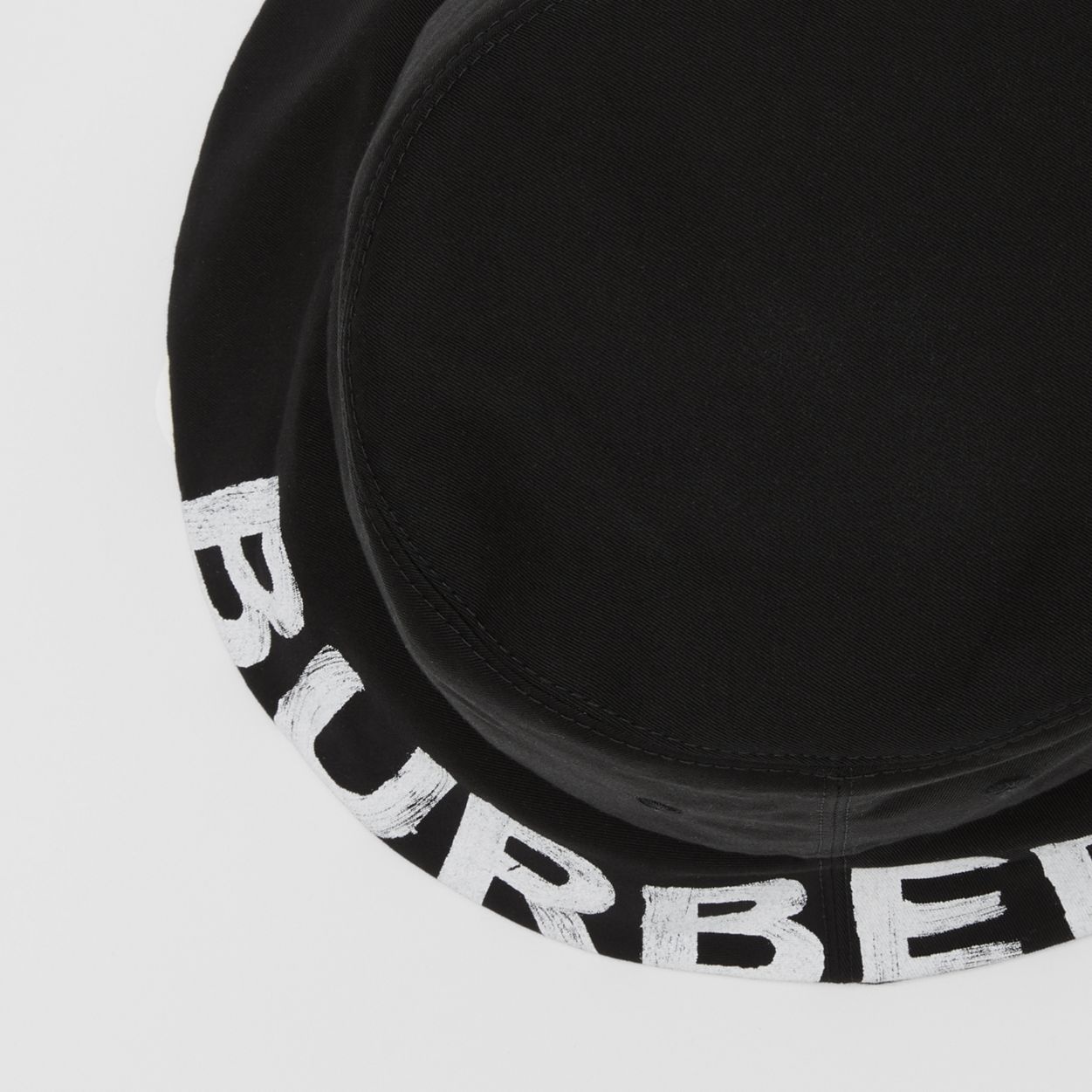 Reversible Logo Print Cotton Gabardine Bucket Hat - 2