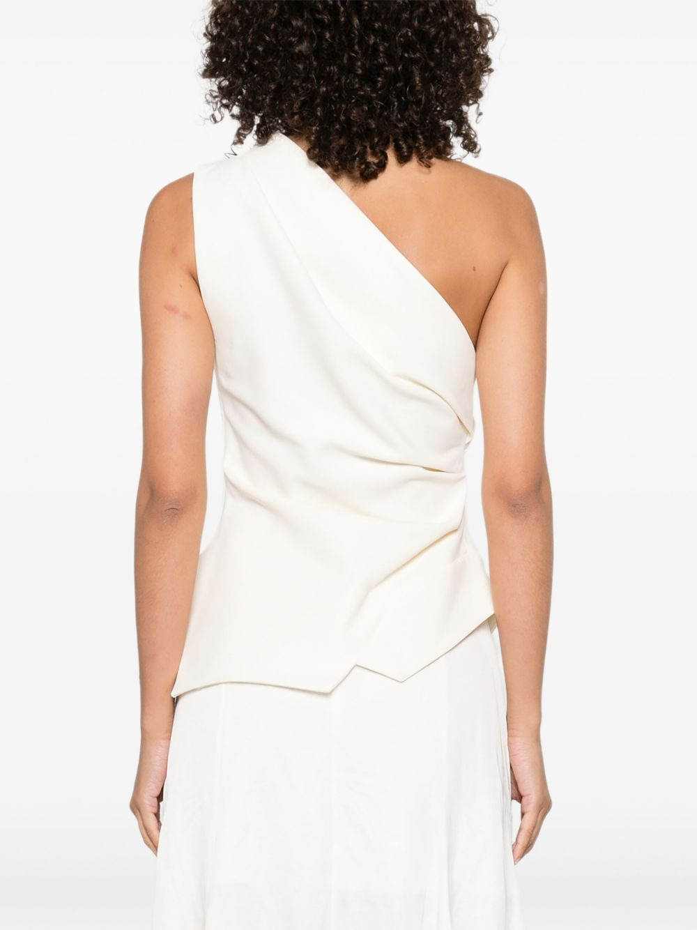 draped one-shoulder top - 4