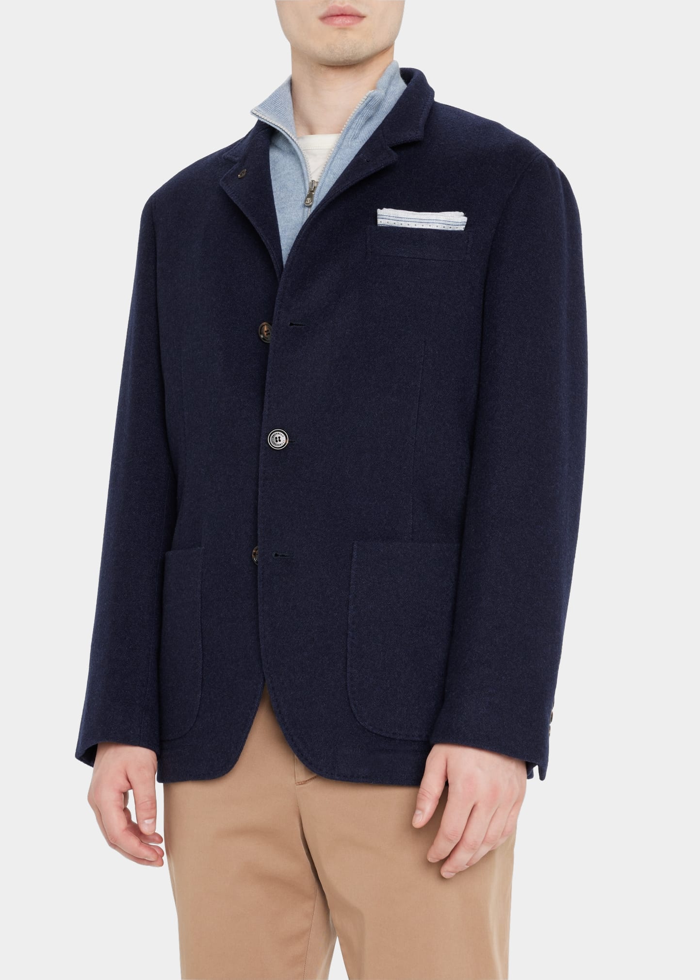 Men's Cashmere Blazer Coat - 3