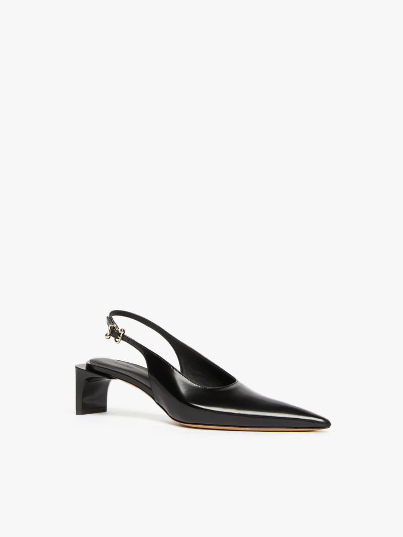 Sportmax ATTILA Low slingbacks in shiny calfskin with a pointed toe outlook