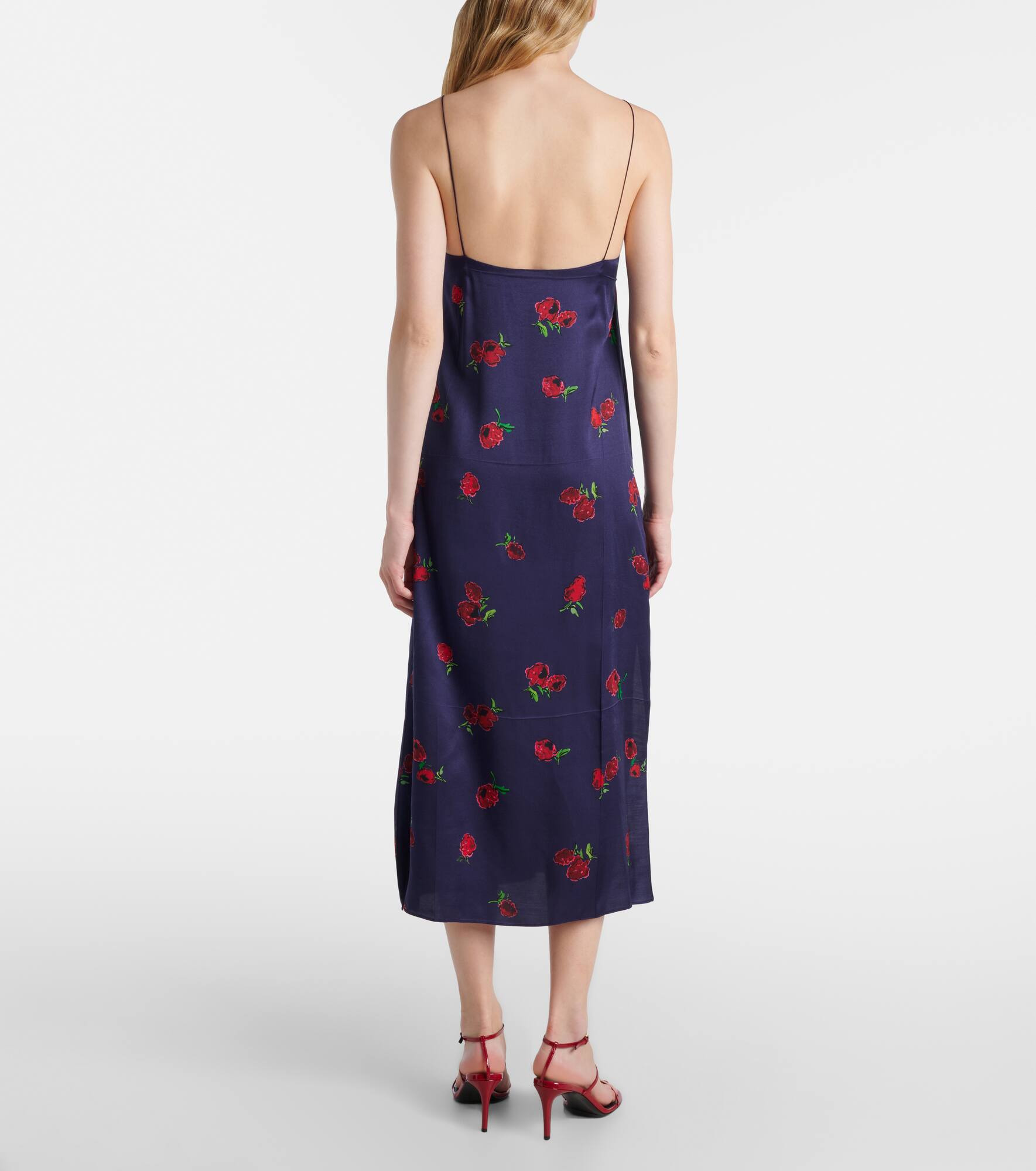 Sicily printed twill slip dress - 3