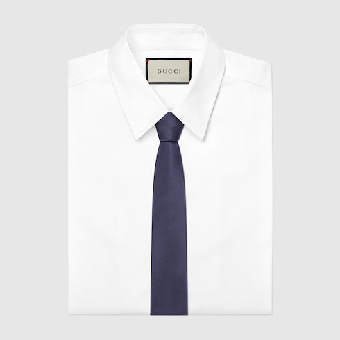 Silk tie with Double G detail - 2