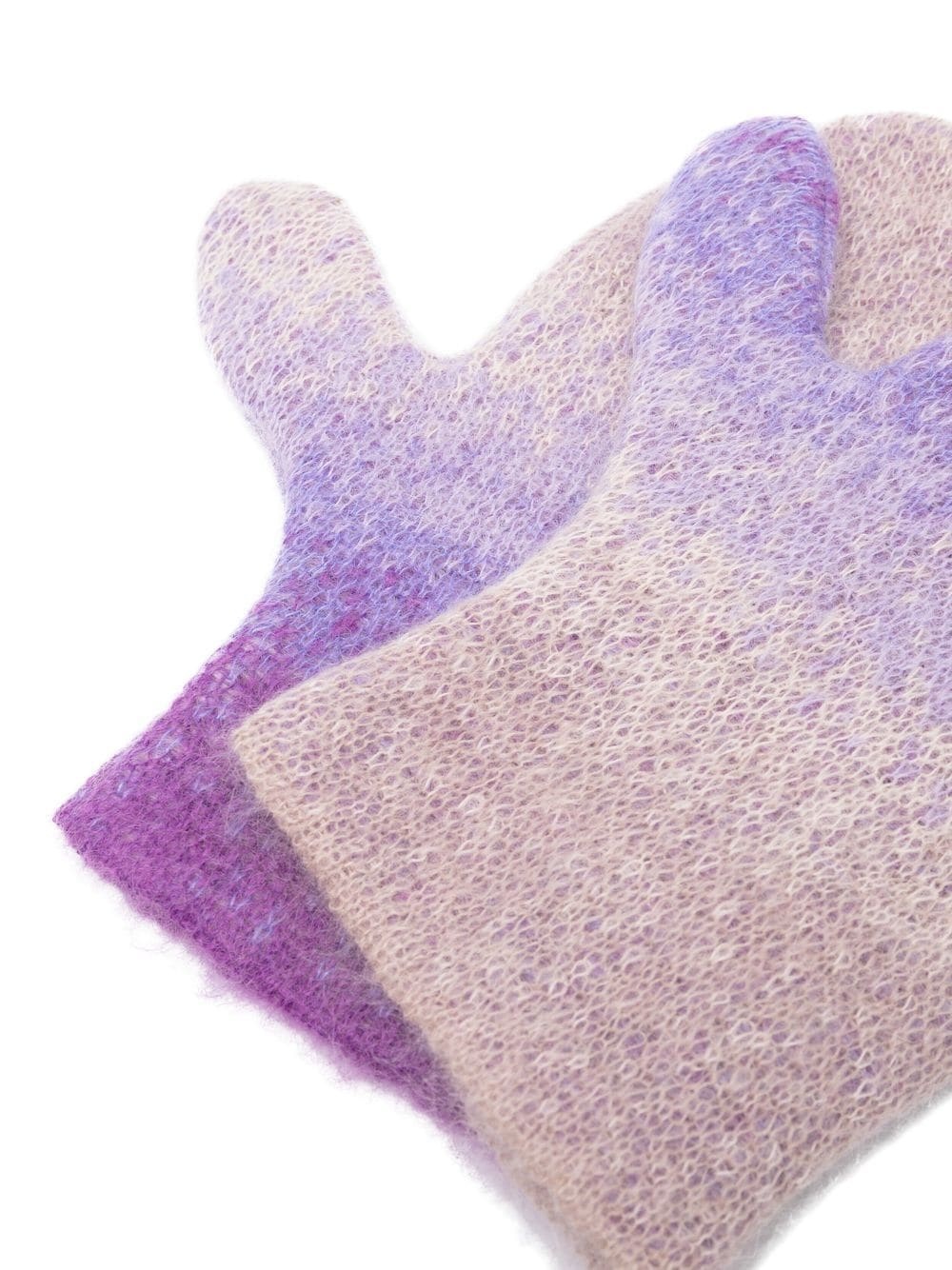 gradient-effect knitted gloves - 2