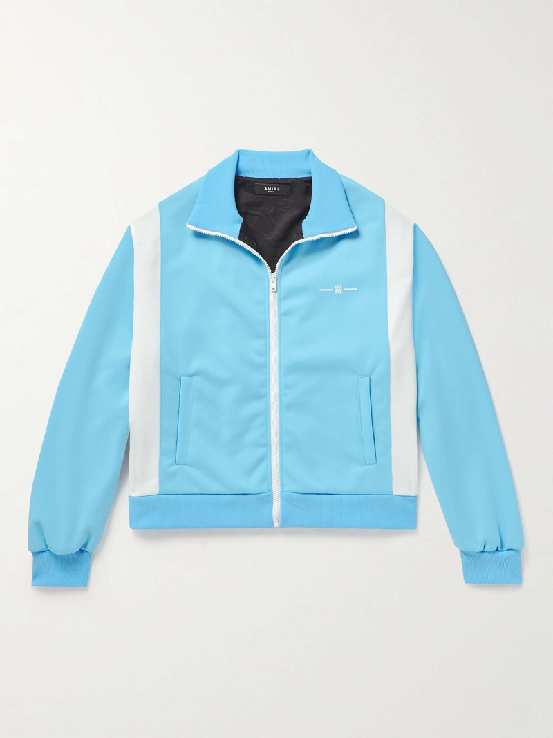 Always On Point Logo-Embroidered Jersey Zip-Up Track Jacket - 1