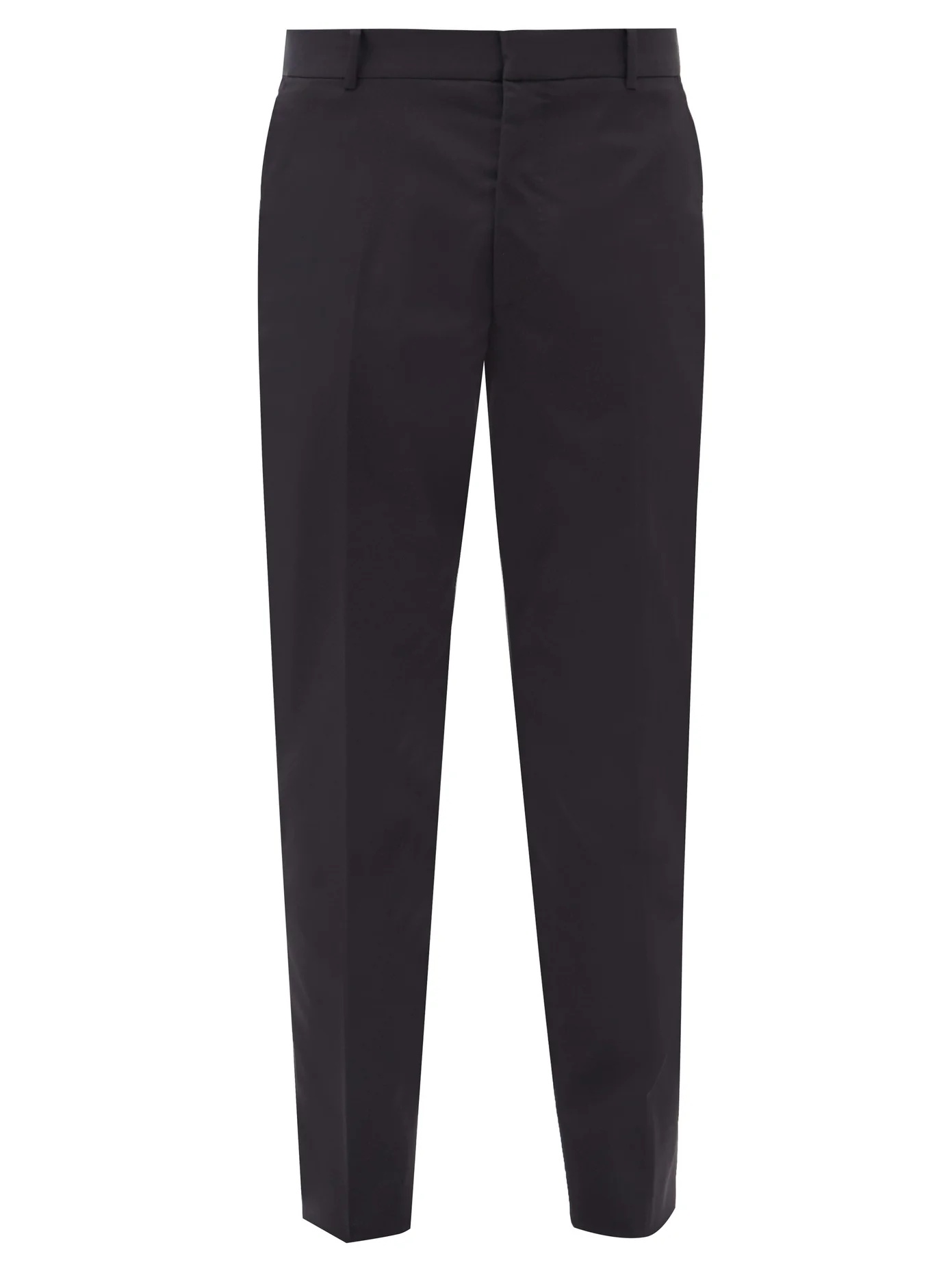 Slim-leg twill trousers - 1