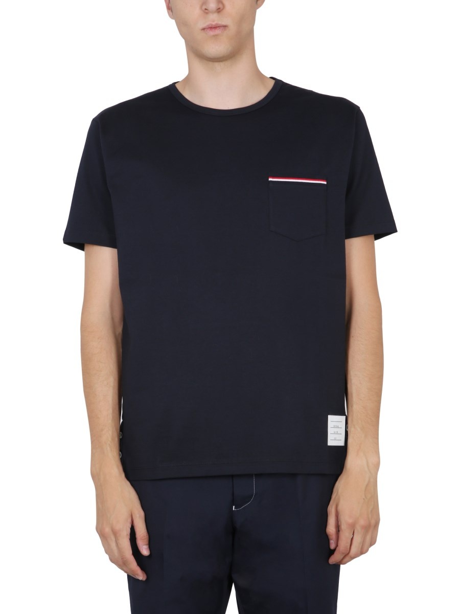 COTTON JERSEY T-SHIRT WITH BREAST POCKET - 1
