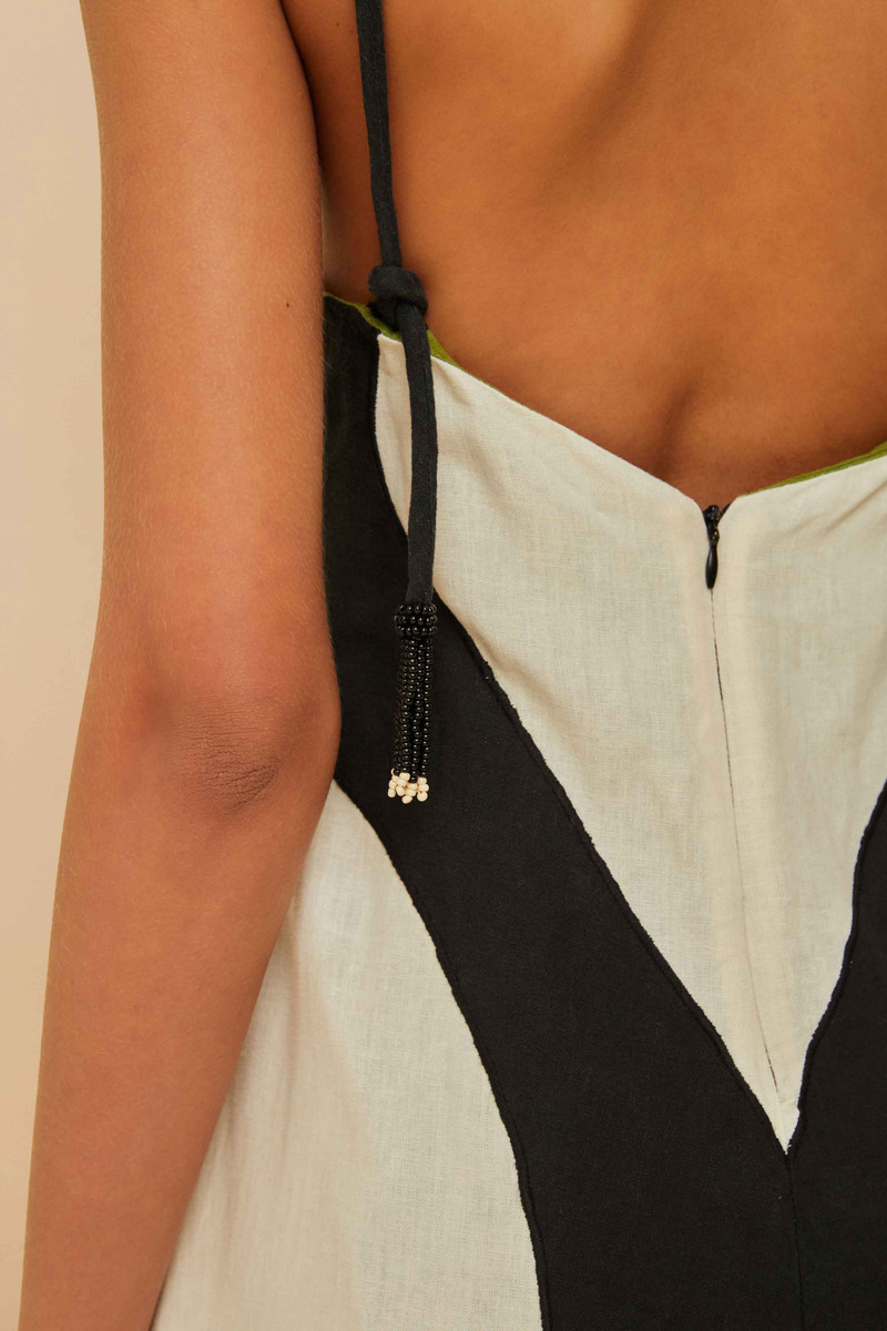 Off-White Coconut Tree Flow Lenzing™ Ecovero™ Euroflax™ Dress 5