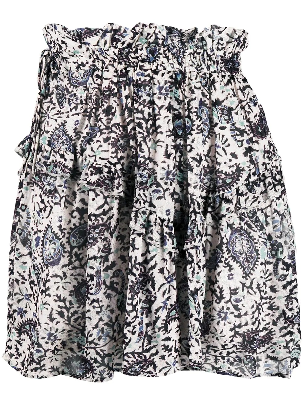 paisley-print mini skirt - 1