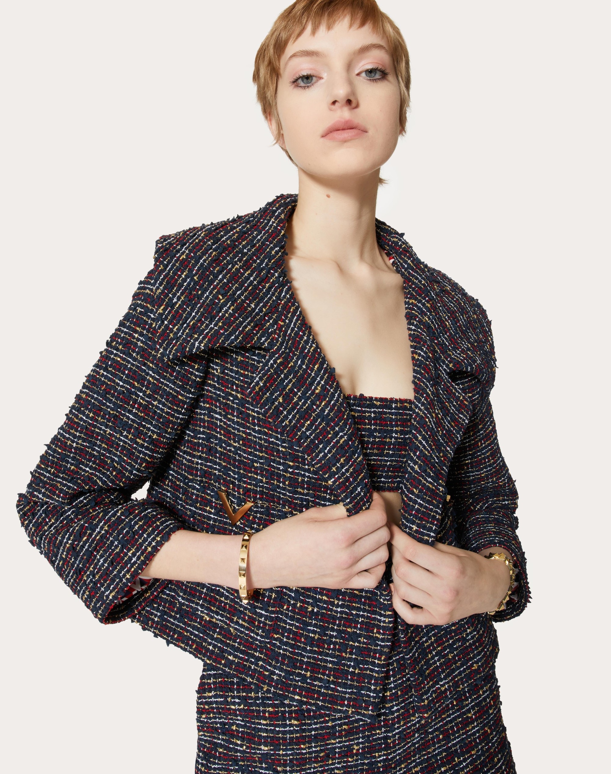 COTTON COLOR TWEED JACKET - 5