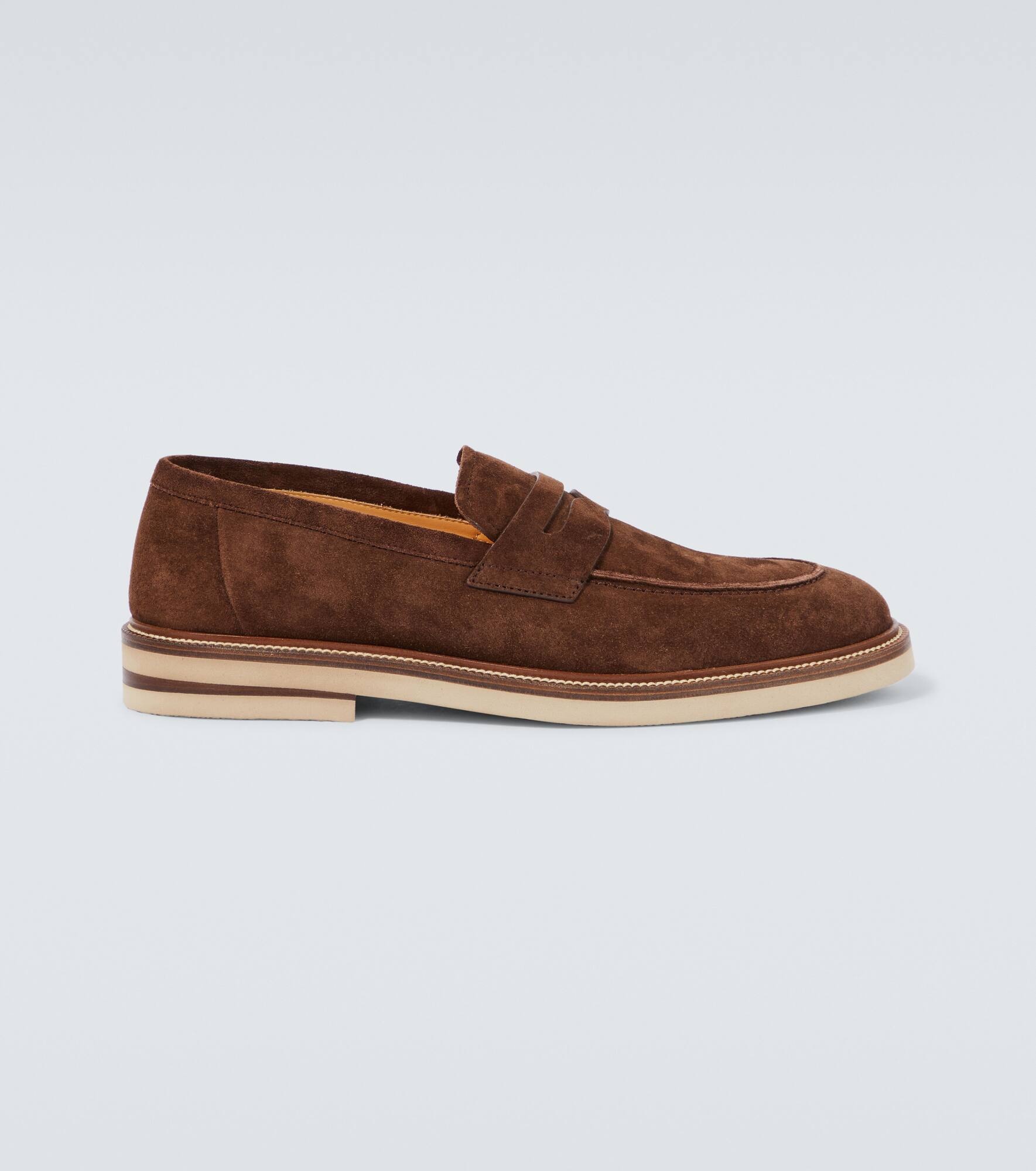 Suede penny loafers - 1