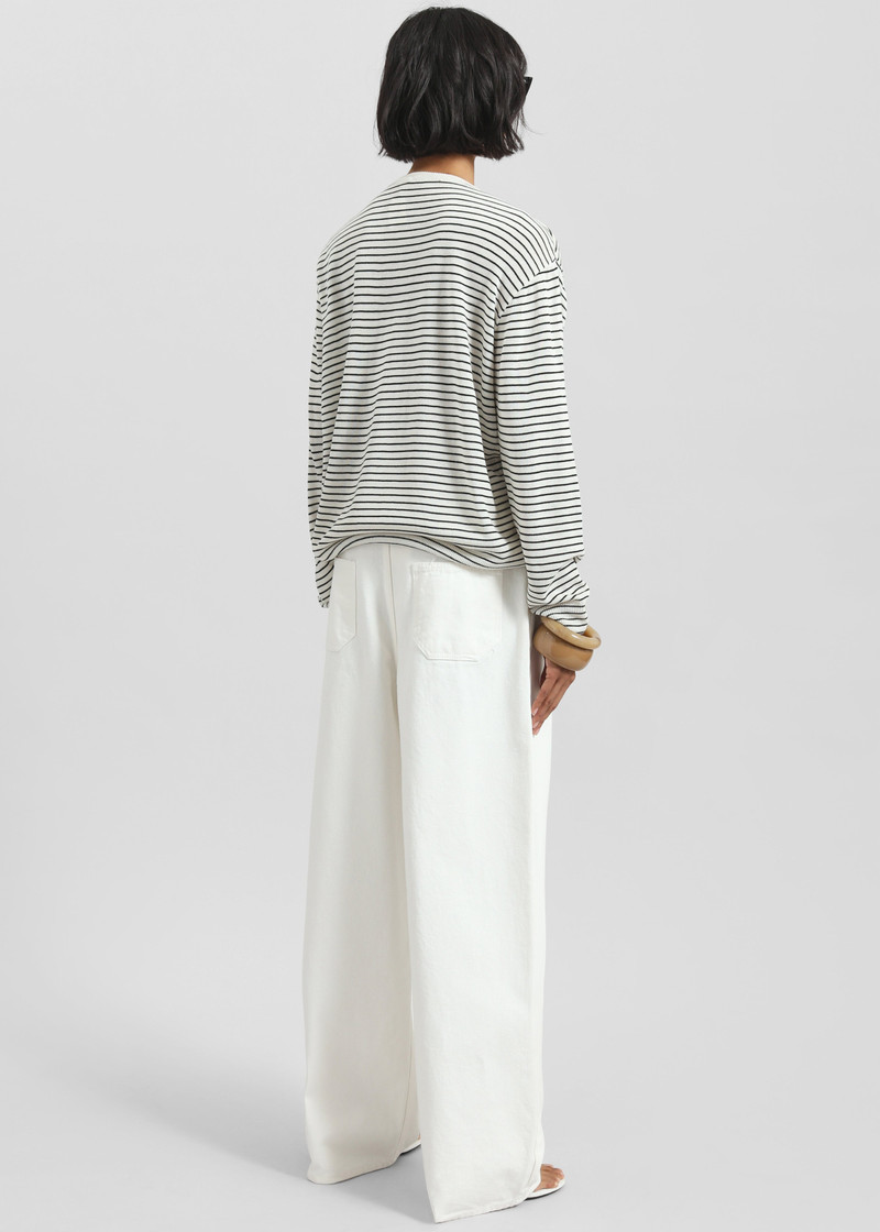 Iven Knit Pullover - White/Black Stripe 9