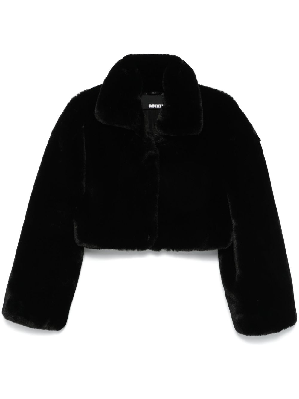faux-fur cropped jacket - 1