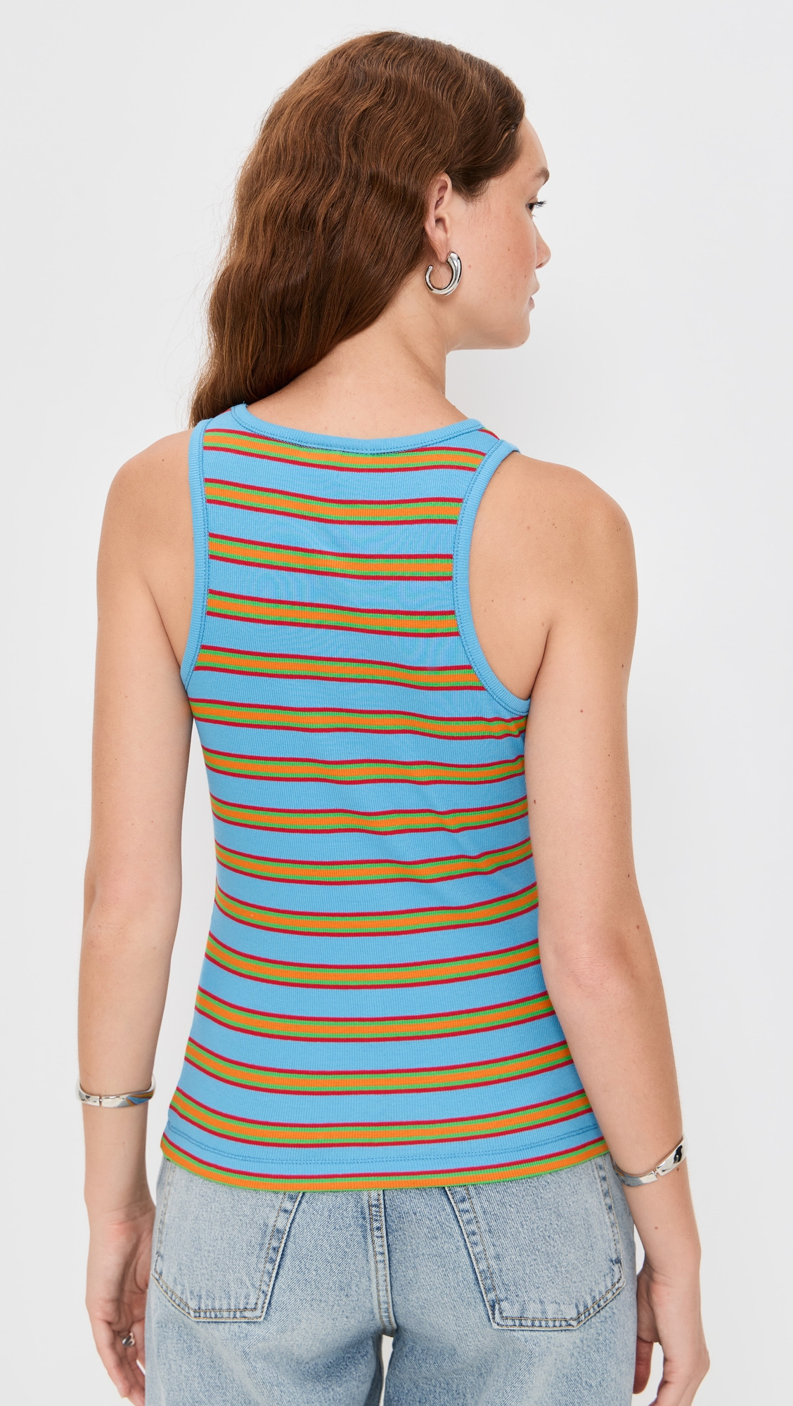 Soft Cotton Rib Striped Tank Top - 2