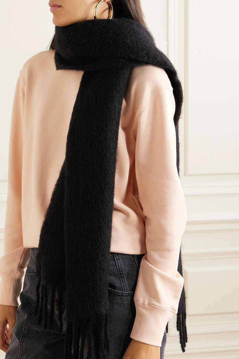 Canada Goose Fringed alpaca-blend scarf outlook