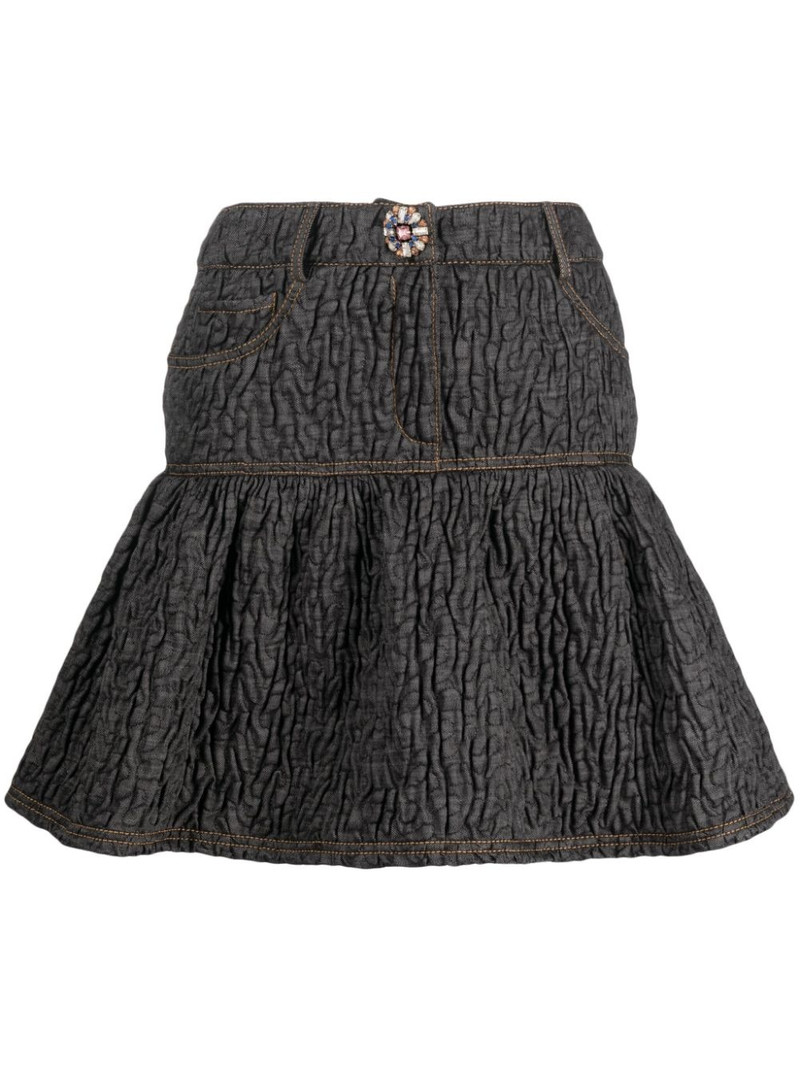 peplum-hem quilted skirt 1