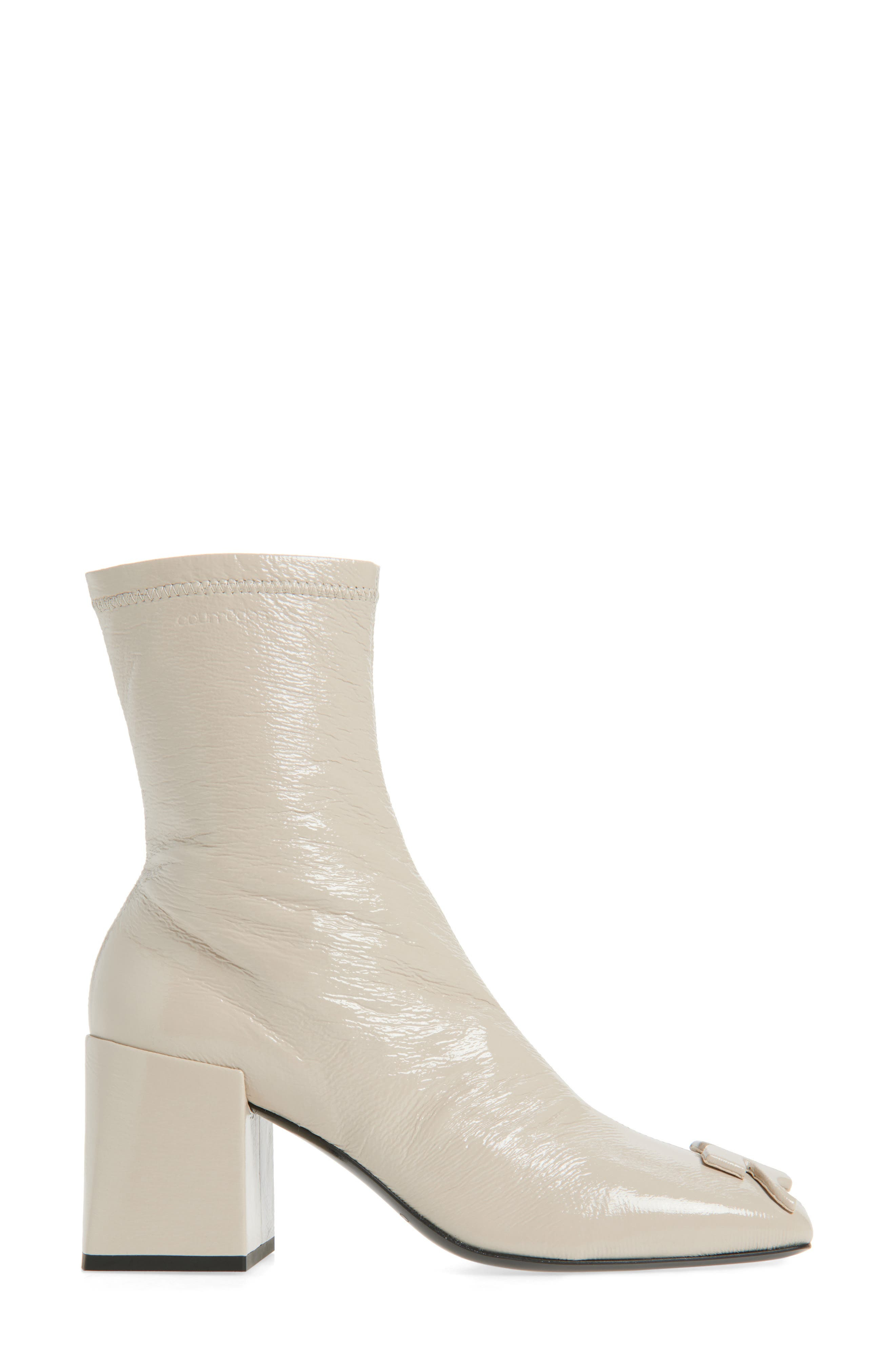Courrèges Re-Edition Vinyl Ankle Boot in Mastic Grey at Nordstrom - 3
