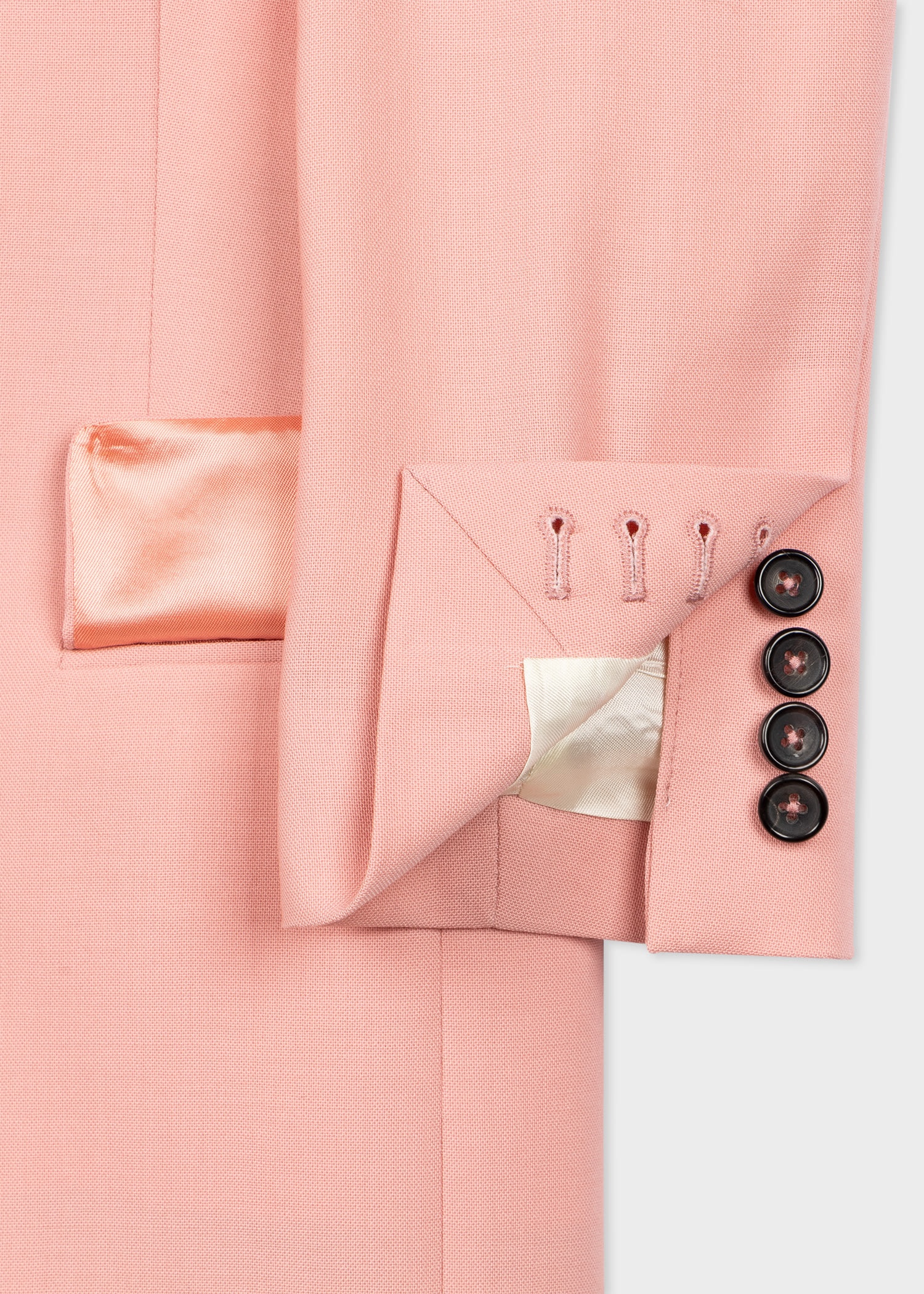 Light Pink Wool-Hopsack Blazer - 4