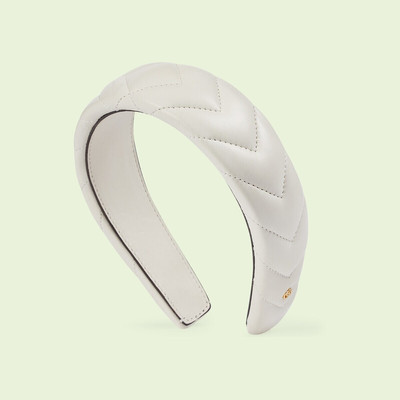 GUCCI Leather hairband with Double G outlook