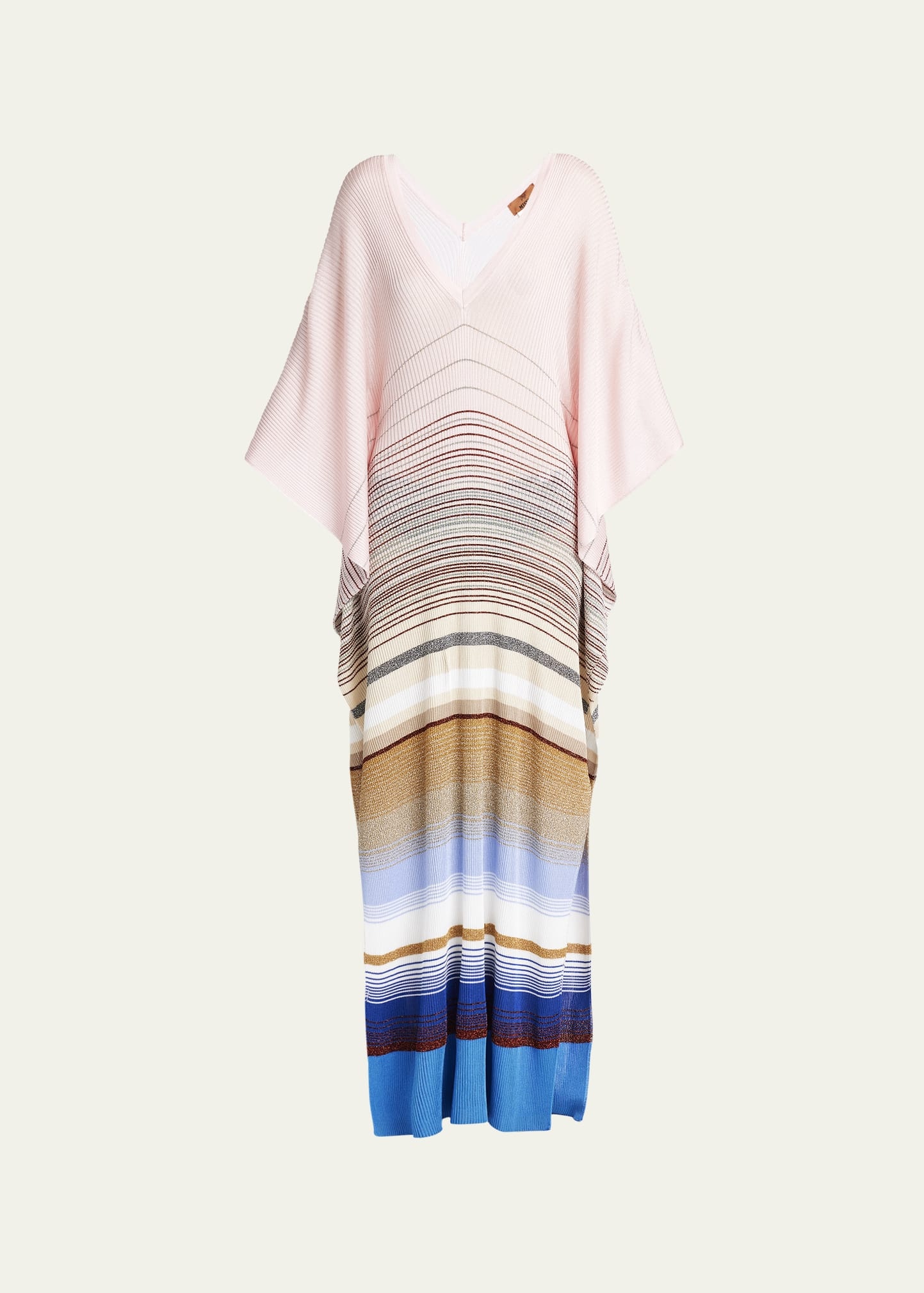 Multi-Striped Maxi Beach Dress - 1