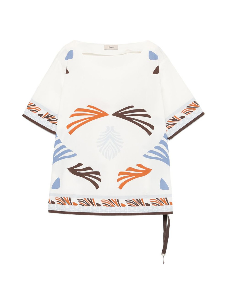 patterned cotton blouse 1