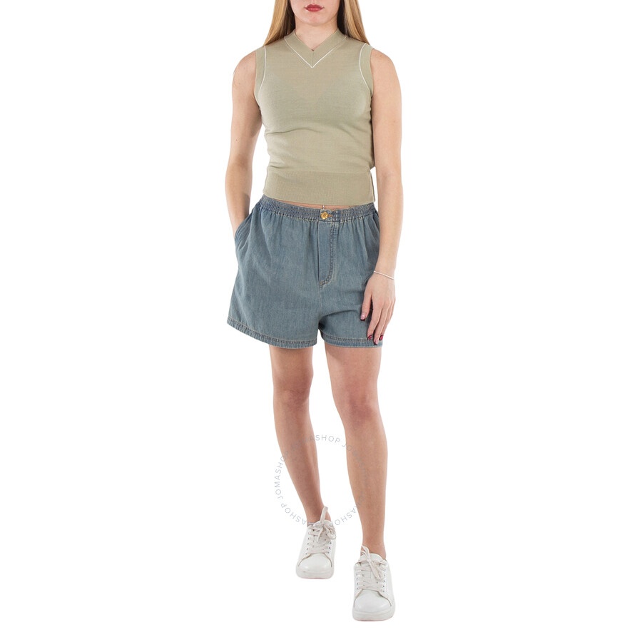 Moschino Faded Cotton Denim Shorts - 4