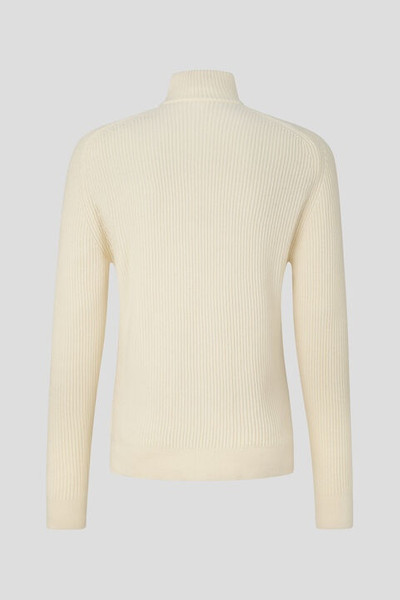 BOGNER Darvin Half-zip knitted pullover in Off-white outlook