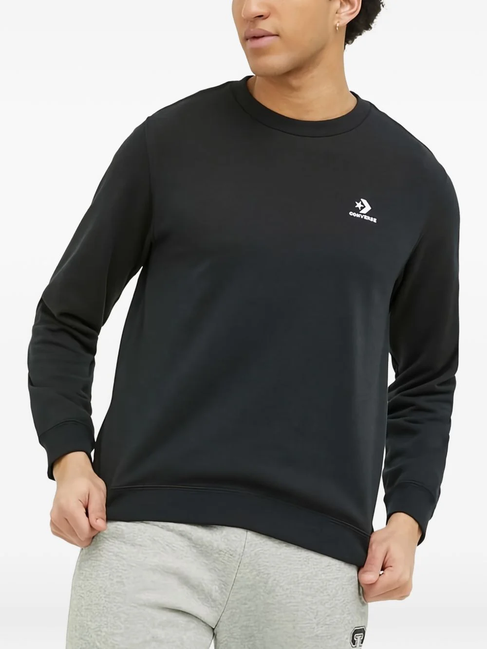 Go-To logo-detail crew-neck sweatshirt - 1