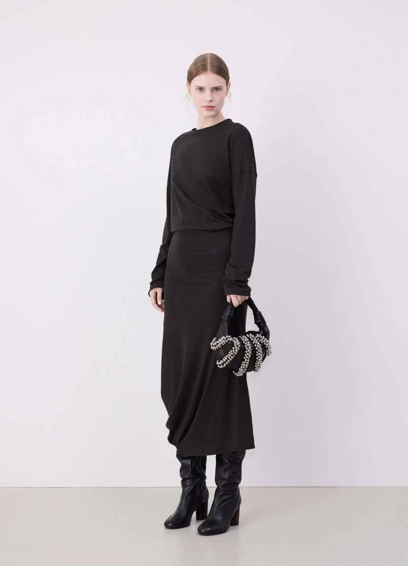 Lemaire MINI FORTUNE CROISSANT BAG WITH BELLS EMBROIDERIES outlook