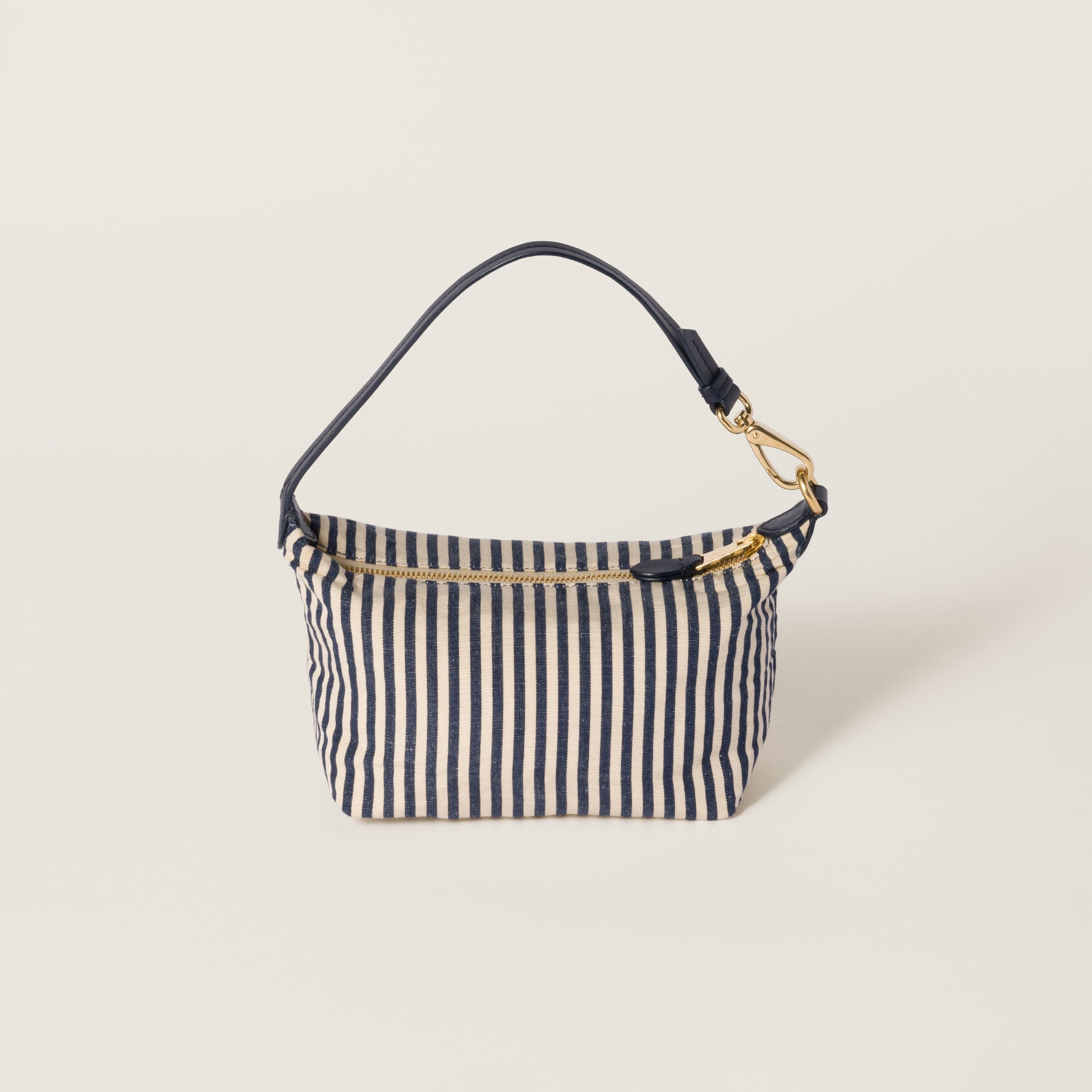 Miu Miu Jacquard fabric pouch with logo | REVERSIBLE