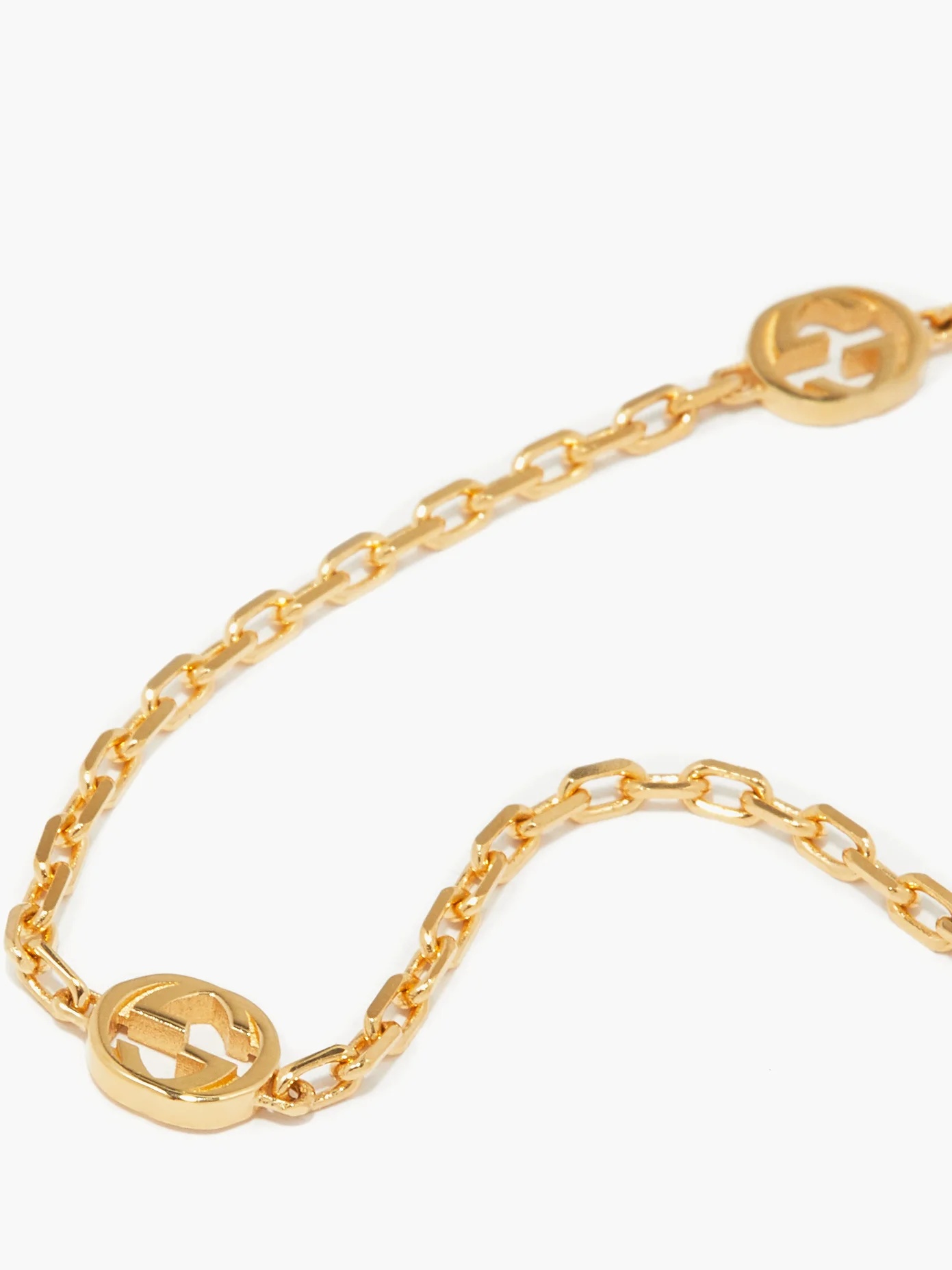 GG-logo 18kt gold chain-link bracelet - 5