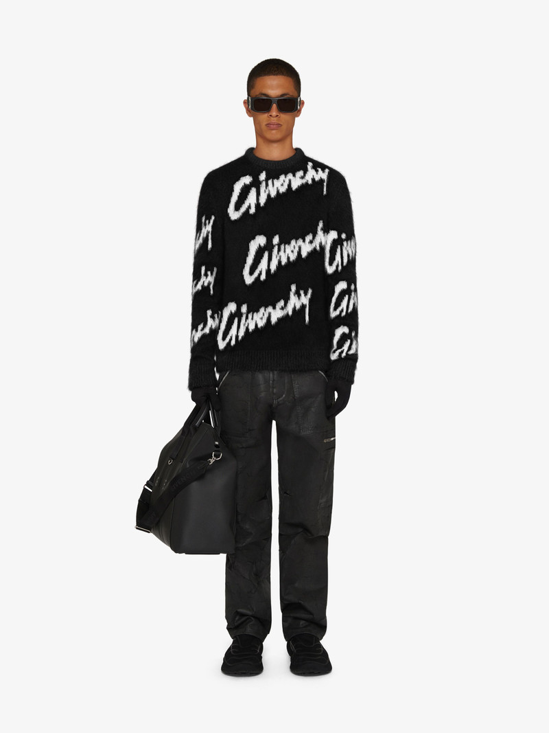 Givenchy SWEATER IN ALL-OVER GIVENCHY INTARSIA MOHAIR AND WOOL outlook