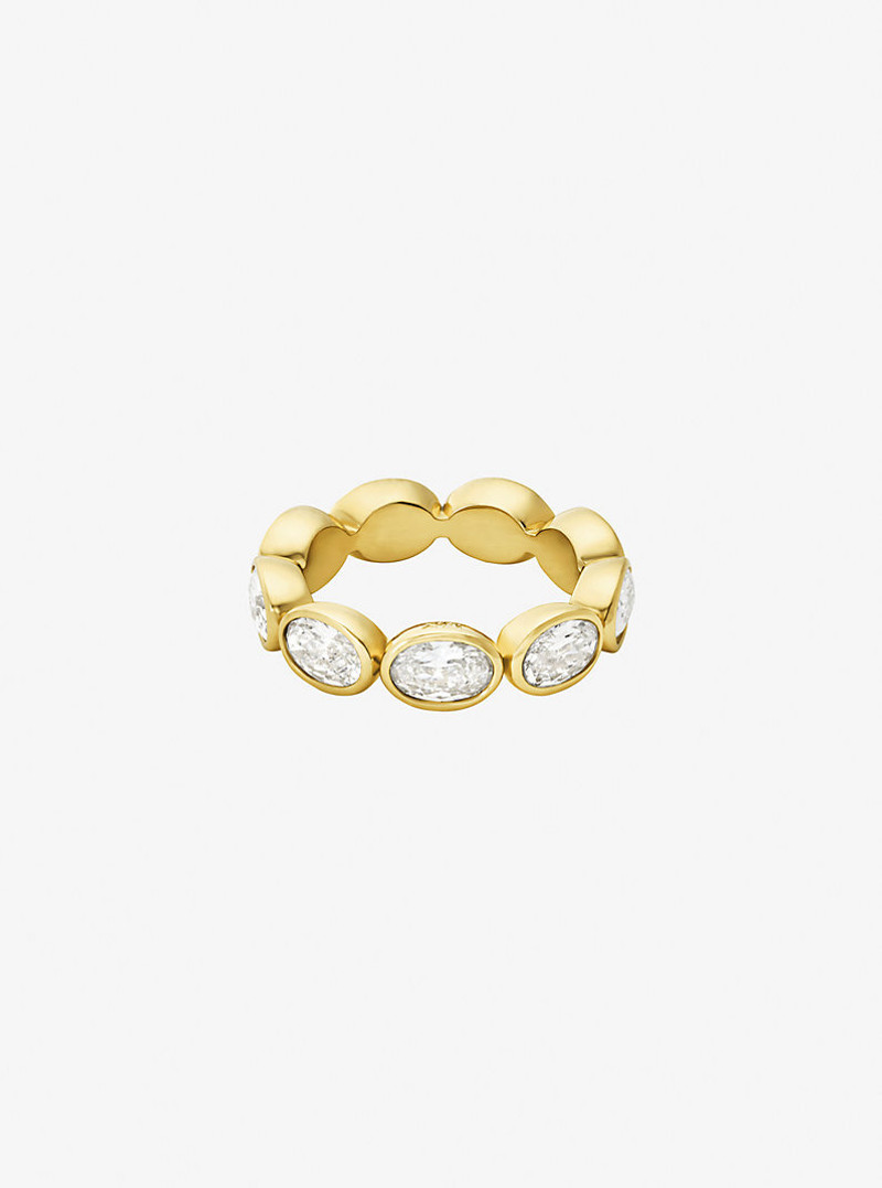 MICHAEL KORS Precious Metal-Plated Cubic Zirconia Tennis Ring outlook