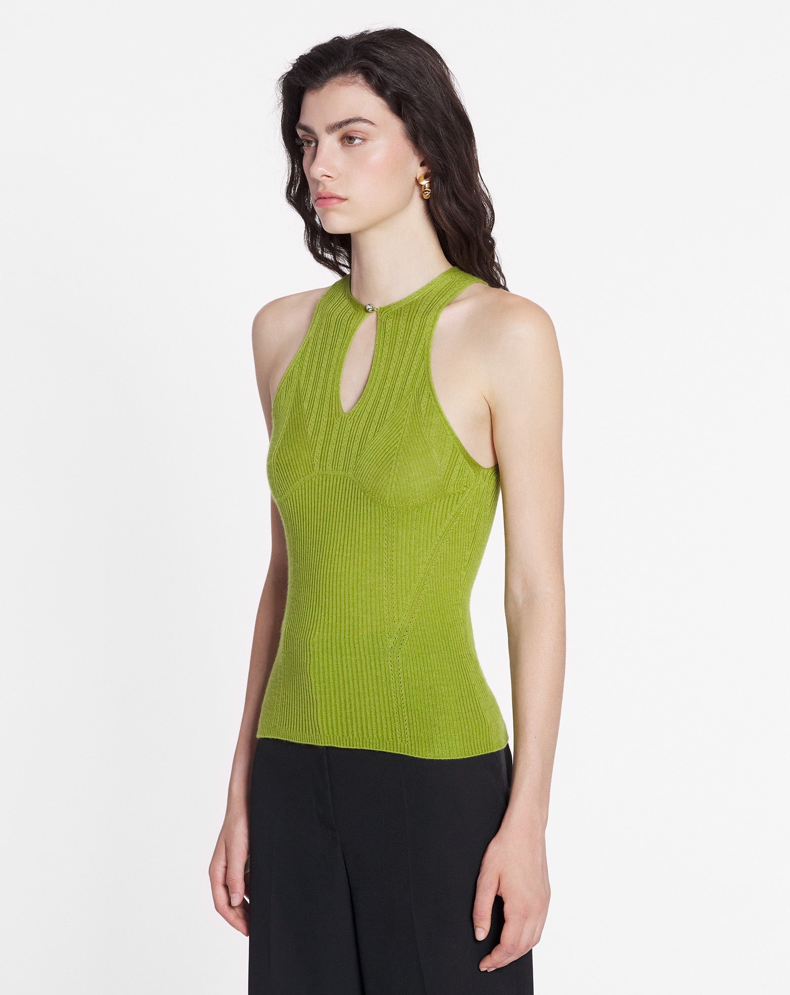 SLEEVELESS TOP WITH BACK COLLAR - 3
